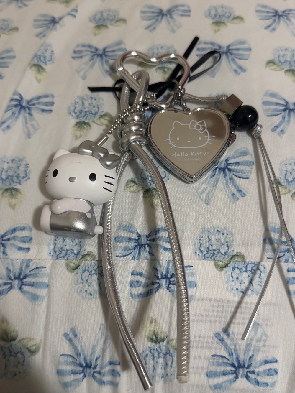 MINISO Hello Kitty Silver Keychain w/ Mirror Locket